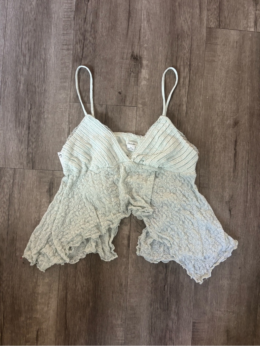 Urban Outfitters Kimichi Blue My Love Lace Hanky Hem Babydoll Tank Top
